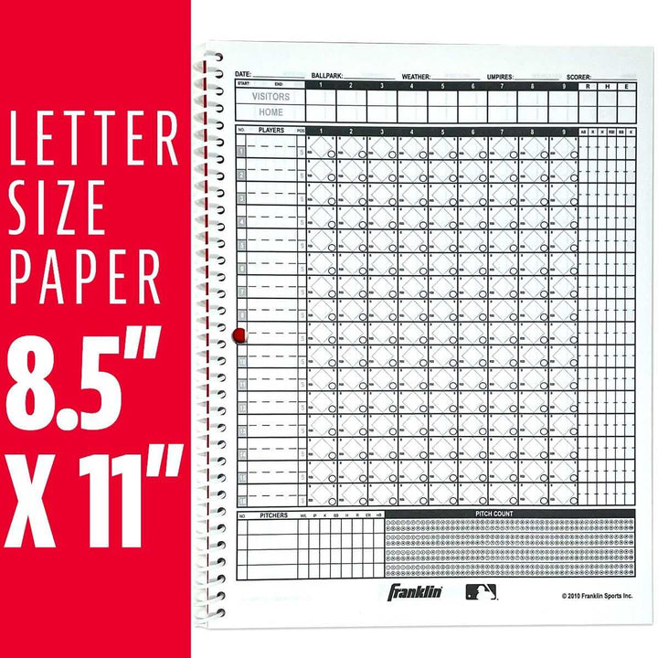 Franklin Sports MLB Baseball/Softball Scorebook - HIT A Double