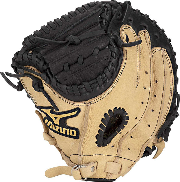 Mizuno GXC105 Prospect Series Catcher's Mitt 32.50" Black / Tan - HIT a Double - 1