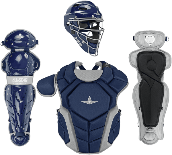 All-Star Top Star Series NOCSAE Catcher's Set (Ages 7-9) - Navy