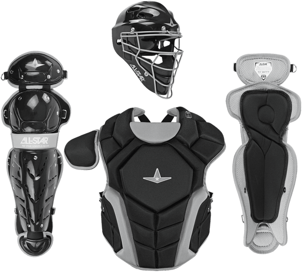 All-Star Top Star Series NOCSAE Catcher's Set (Ages 9-12) - Black