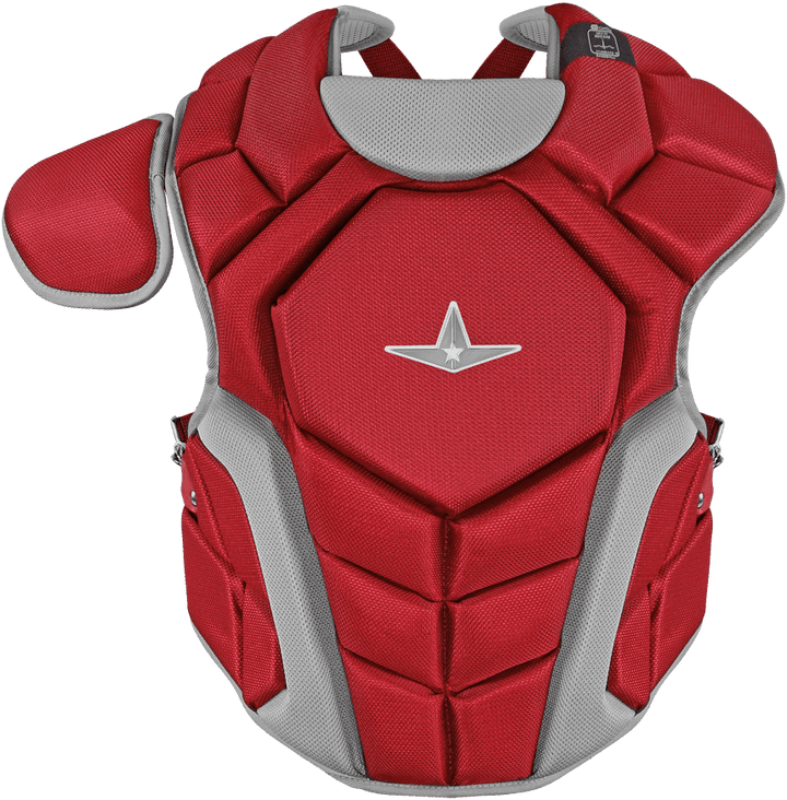 All-Star Top Star Series NOCSAE Catcher's Set (Ages 7-9) - Scarlet