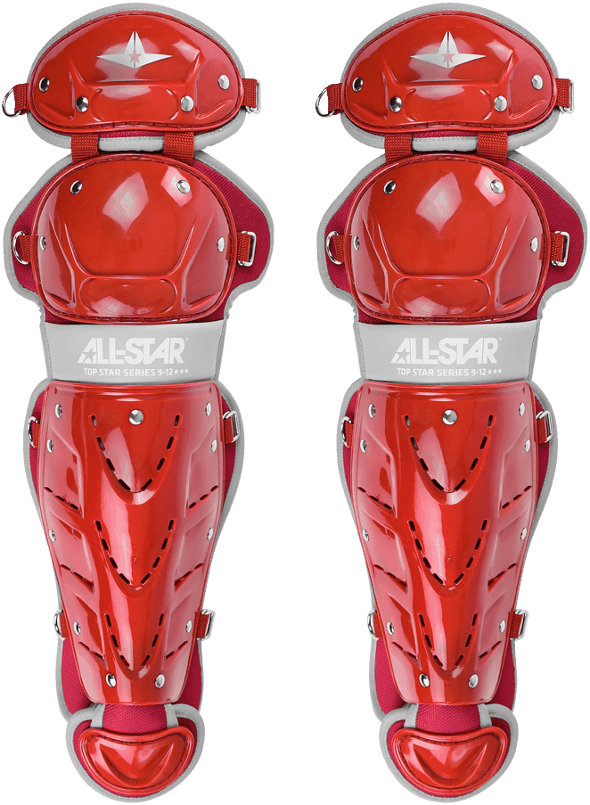 All-Star Top Star Series NOCSAE Catcher's Set (Ages 7-9) - Scarlet