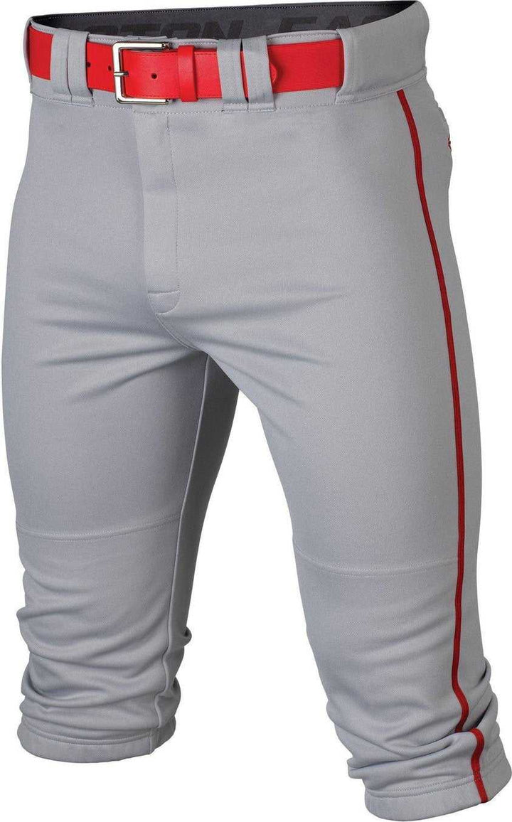 Easton  Rival+ Piped Knicker Baseball Pant - Gray Red - HIT A Double