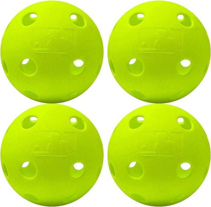 Franklin MLB 12" Indestruct-A-Ball Softball 4 pk - Yellow - HIT a Double - 1