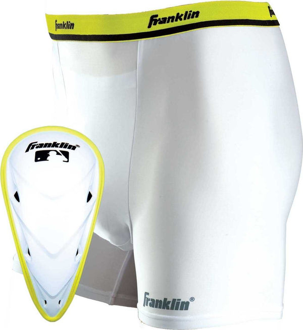 Franklin MLB Flexpro Cup and Adult Compression Shorts - White