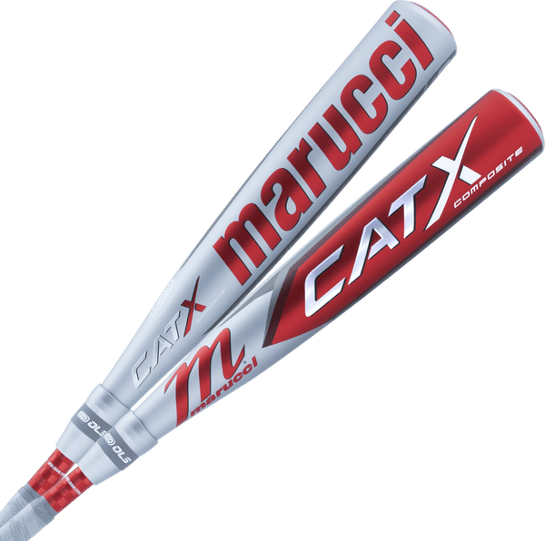 Marucci CatX Composite USSSA -8 Bat - Silver Red - HIT a Double - 1