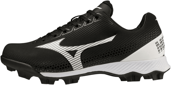 Mizuno Youth Wave Lightrevo JR Low Molded Cleats - Black White - HIT a Double