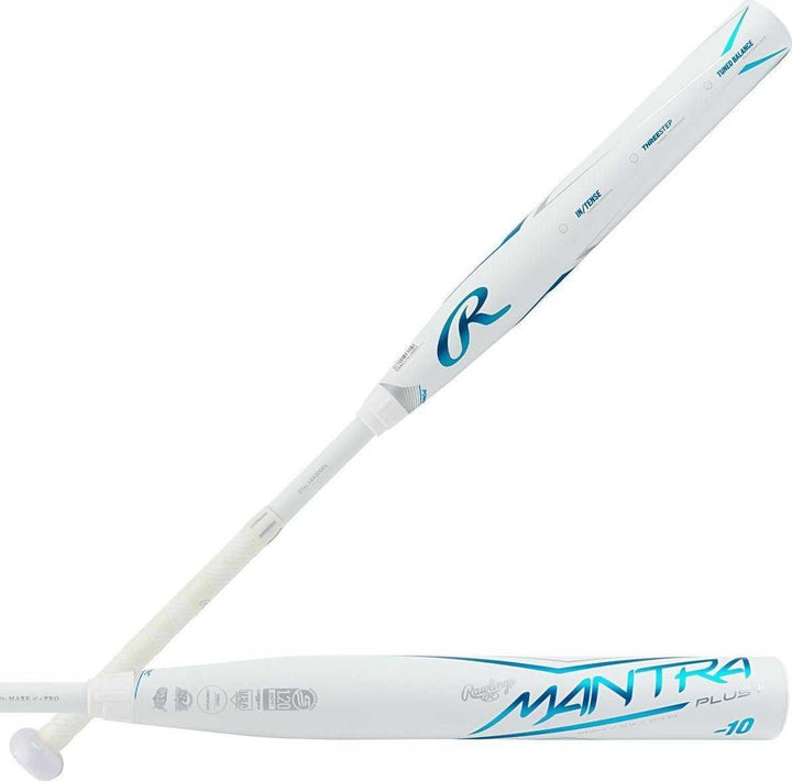 Rawlings 2023 Mantra Plus Fastpitch Bat -10 RFP3MP10 - White - HIT a Double - 1