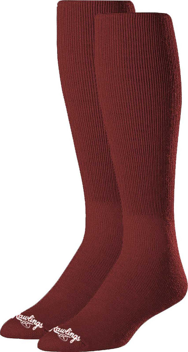 Rawlings Over-The-Calf Baseball Socks (2 Pair) - Maroon - HIT a Double