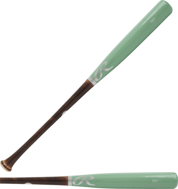 Rawlings Pro Preferred Maple Bat OA1 Pattern - Brown Green - HIT a Double - 1