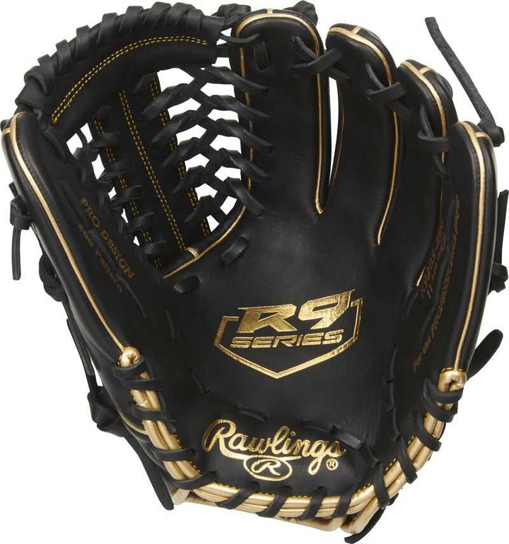 Rawlings R9 Series 11.75" 200-Pattern Infield Pitcher Glove R9205-4BG - Black Gold - HIT a Double - 2