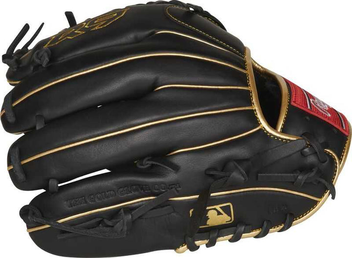 Rawlings R9 Series 11.75" 200-Pattern Infield Pitcher Glove R9205-4BG - Black Gold - HIT a Double - 4