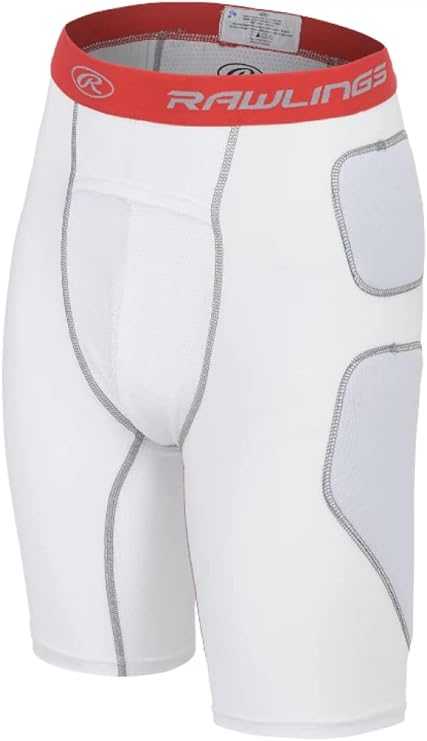 Rawlings Sliding Shorts with Cage Cup RSLDCUP - White - HIT a Double - 1