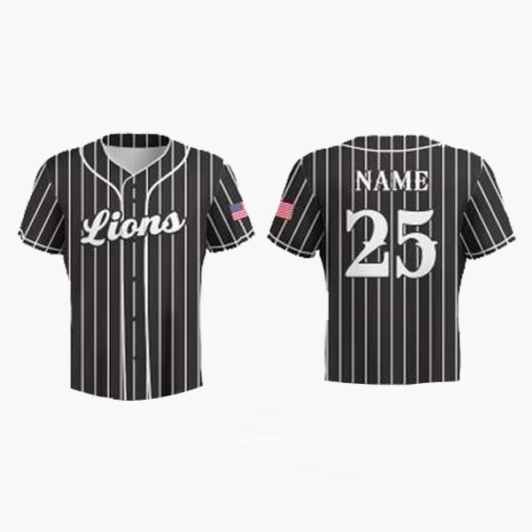 VSA LIONS JIMENO BLACK PINSTRIPE TOP