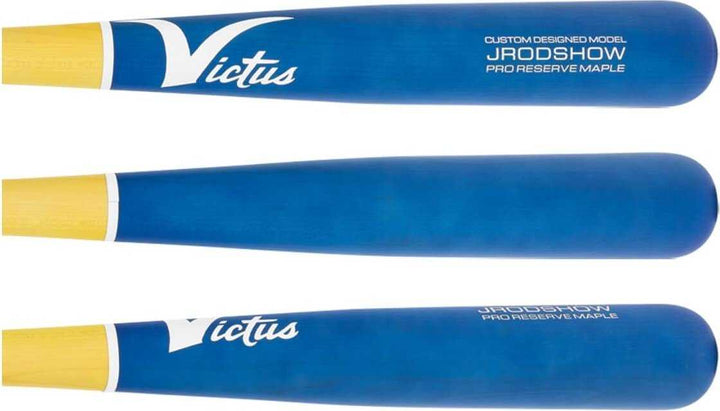 Victus JRODSHOW Pro Reserve Maple Bat - Yellow Royal - HIT a Double - 2