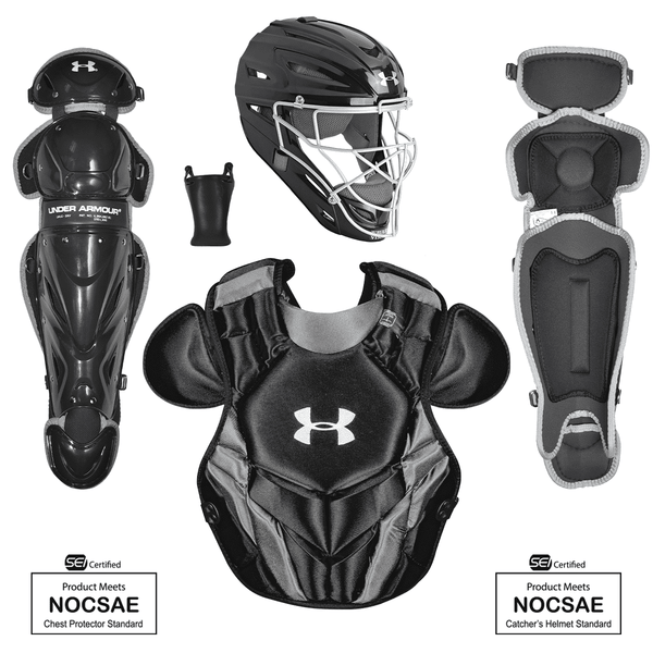 Under Armour Pro 4 Senior Catcher's Gear Box Set UACKCC4-SRP - Black - HIT a Double - 1