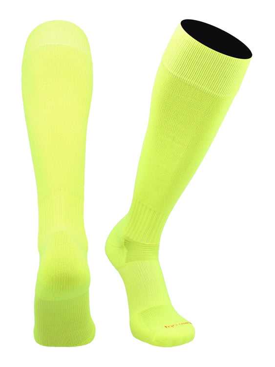 TCK Champion Knee High Sports Socks - Neon Yellow - HIT a Double - 1